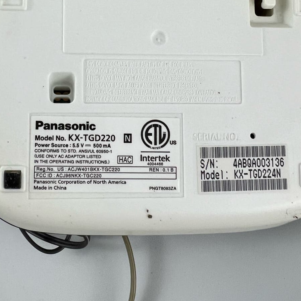 Panasonic KX-TDG20 Cordless Answering Machine Phone Handset DECT 6.0 - Picture 6 of 6